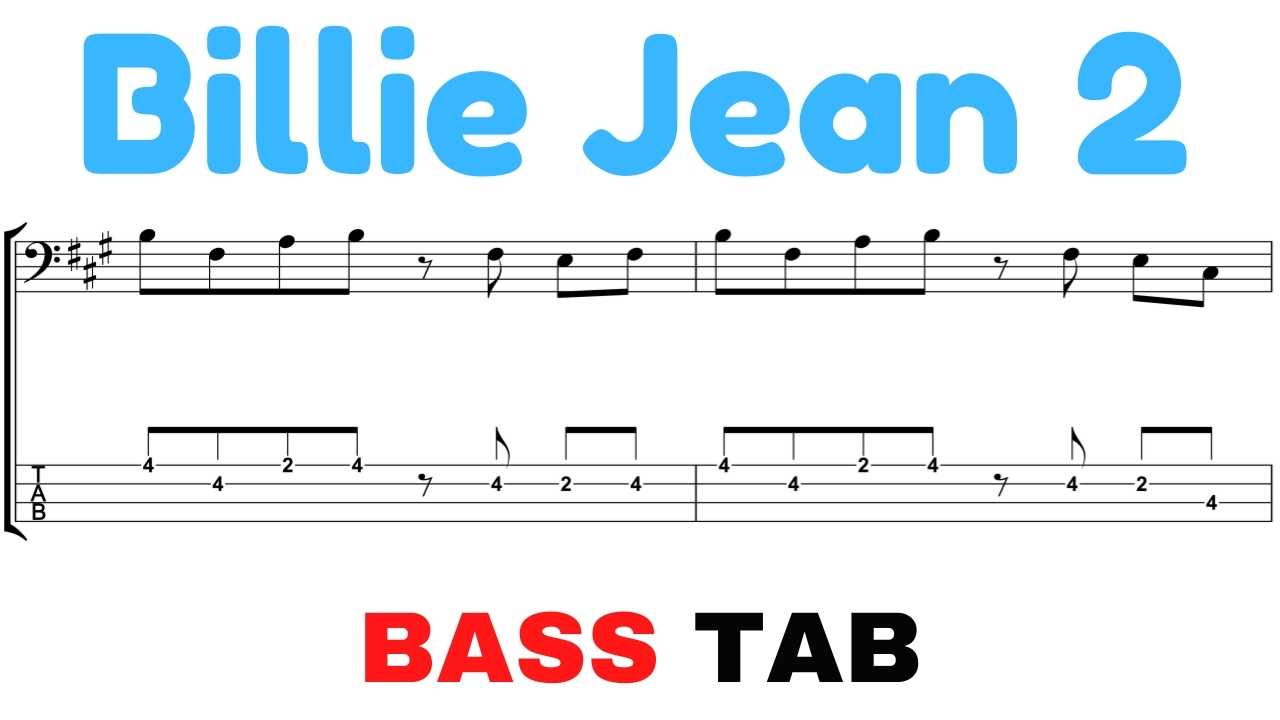 michael jackson billie jean bass tab
