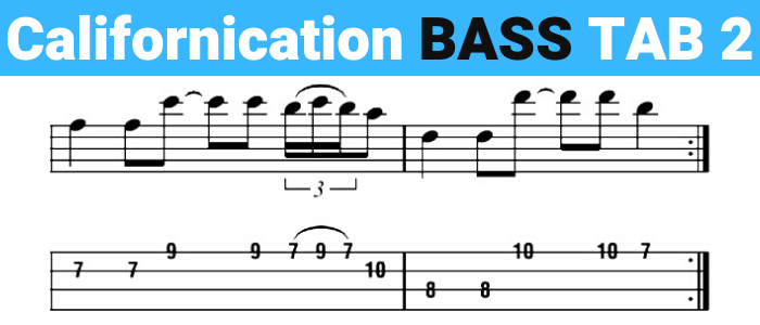 tablatura californication bajo