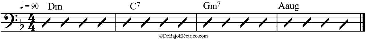 ejemplo con acorde aumentado