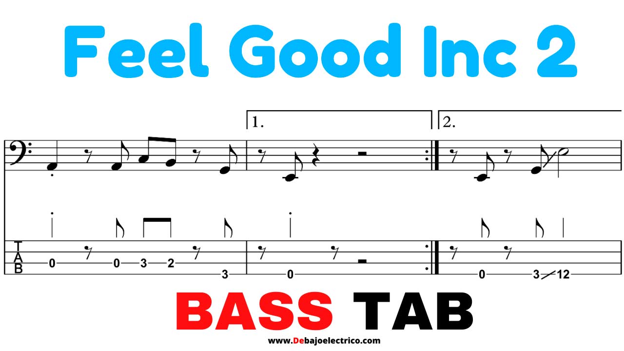 lección de bajo de feel good inc