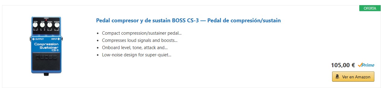Pedal compresor para bajo boss