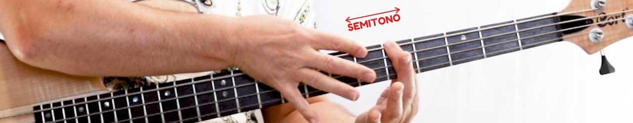 como hacer un semitono en el bajo eléctrico