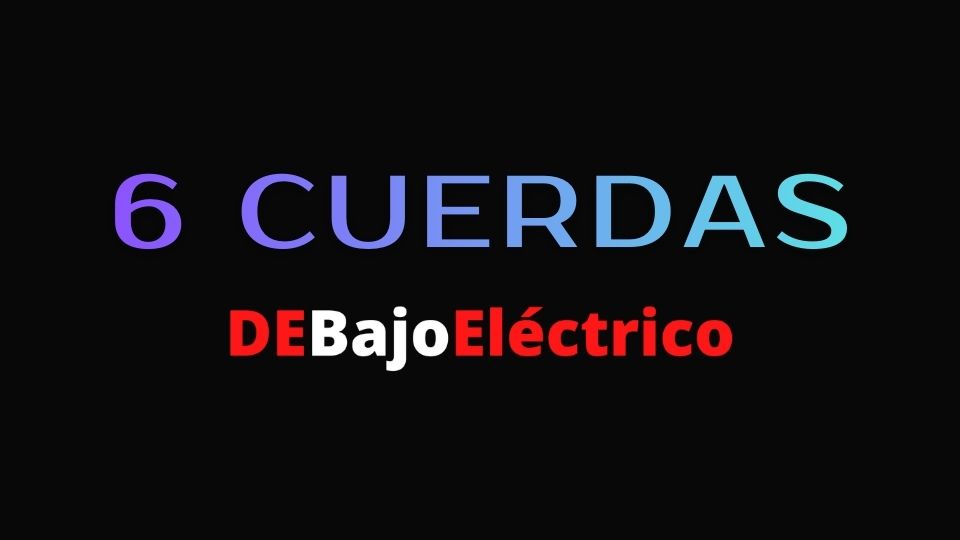 notas del bajo de seis cuerdas