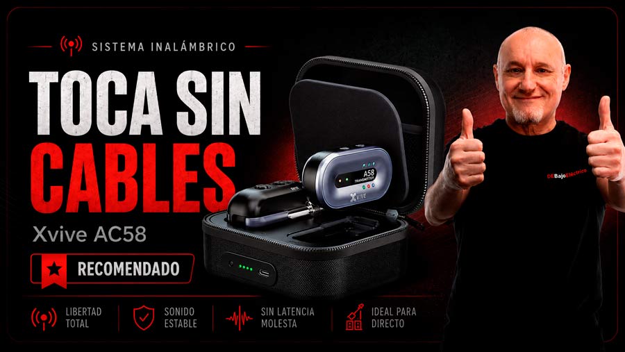 Xvive AC58 para bajo eléctrico Sistema inalámbrico Xvive AC58 para bajo eléctrico